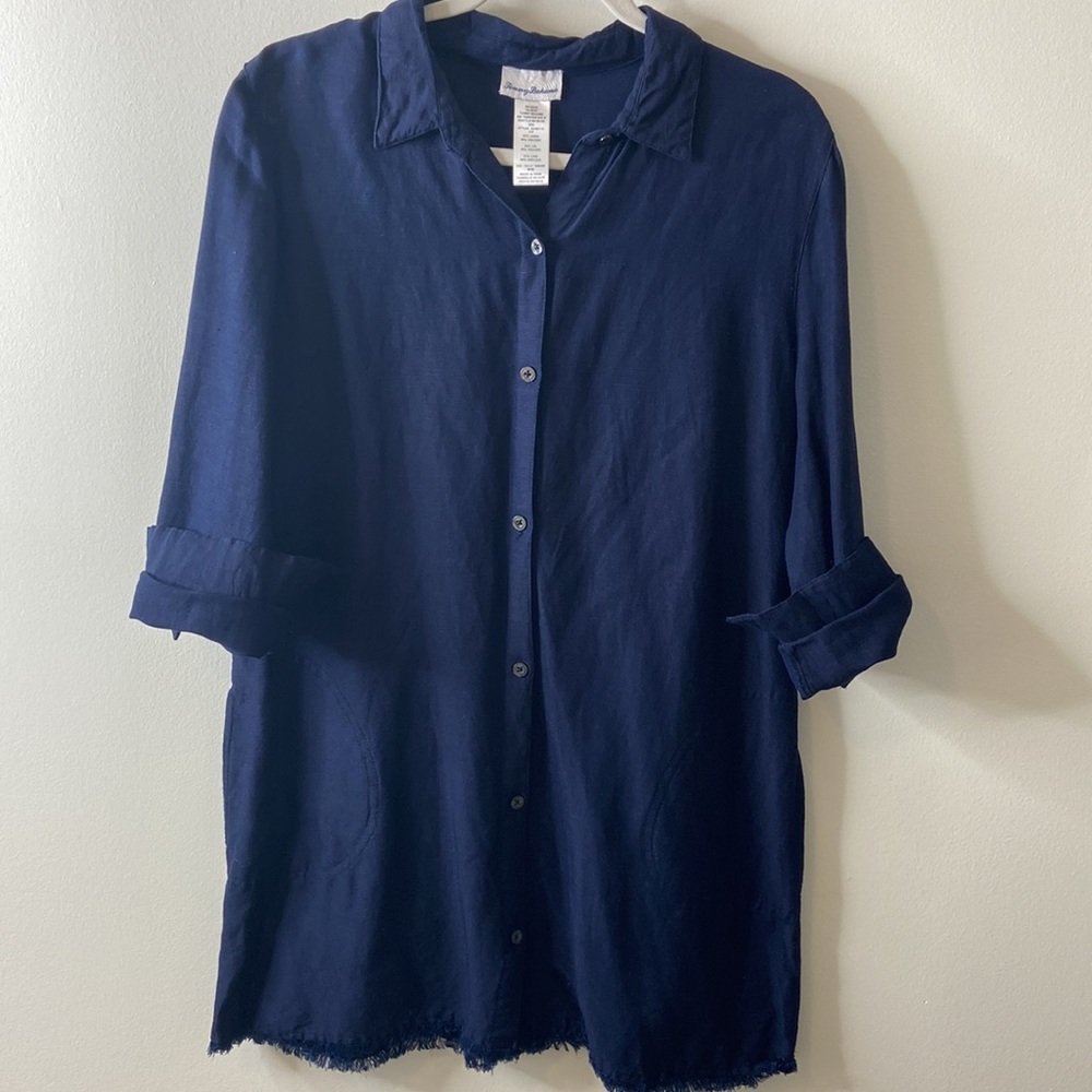 Tommy Bahama Dark Denim Shirt Dress, Excellent Condition, Size Medium. - Picture 5 of 5